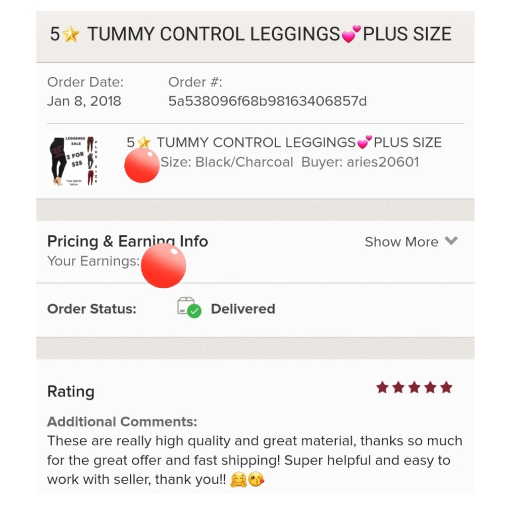 5🌟 TUMMY CONTROL LEGGINGS💕PLUS SIZE - Picture 5 of 5